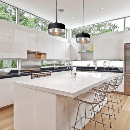 Metallic Glass Hanging Pendant Lamp