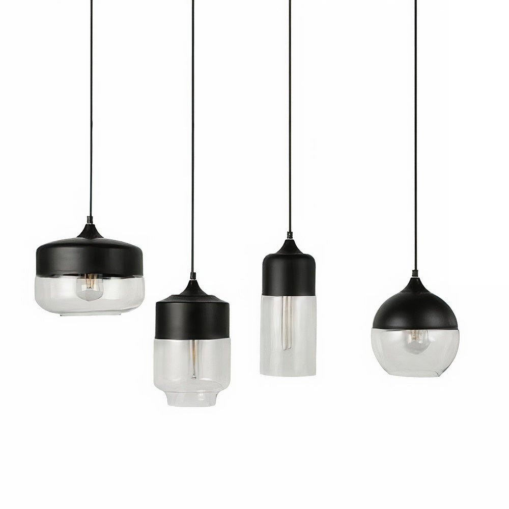 Metallic Glass Hanging Pendant Lamp