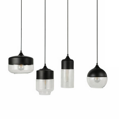 Metallic Glass Hanging Pendant Lamp