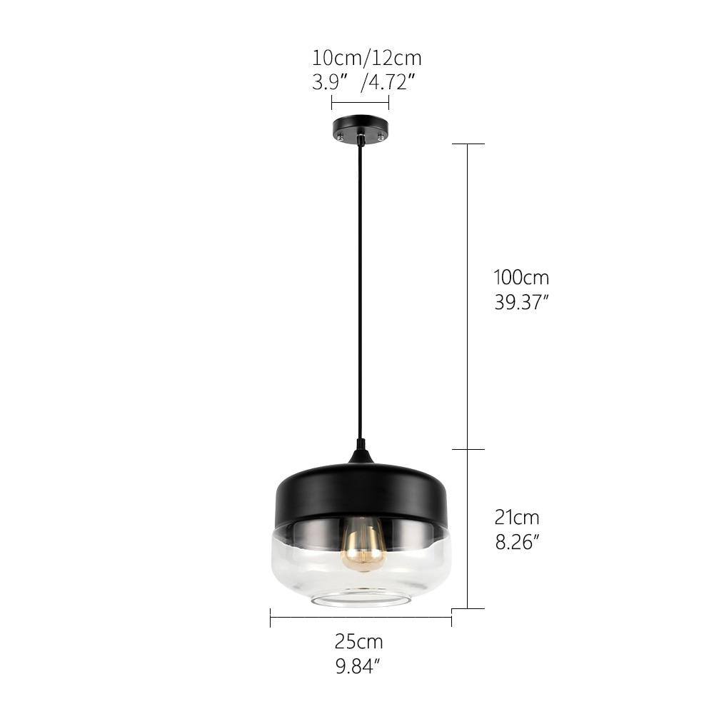 Metallic Glass Hanging Pendant Lamp