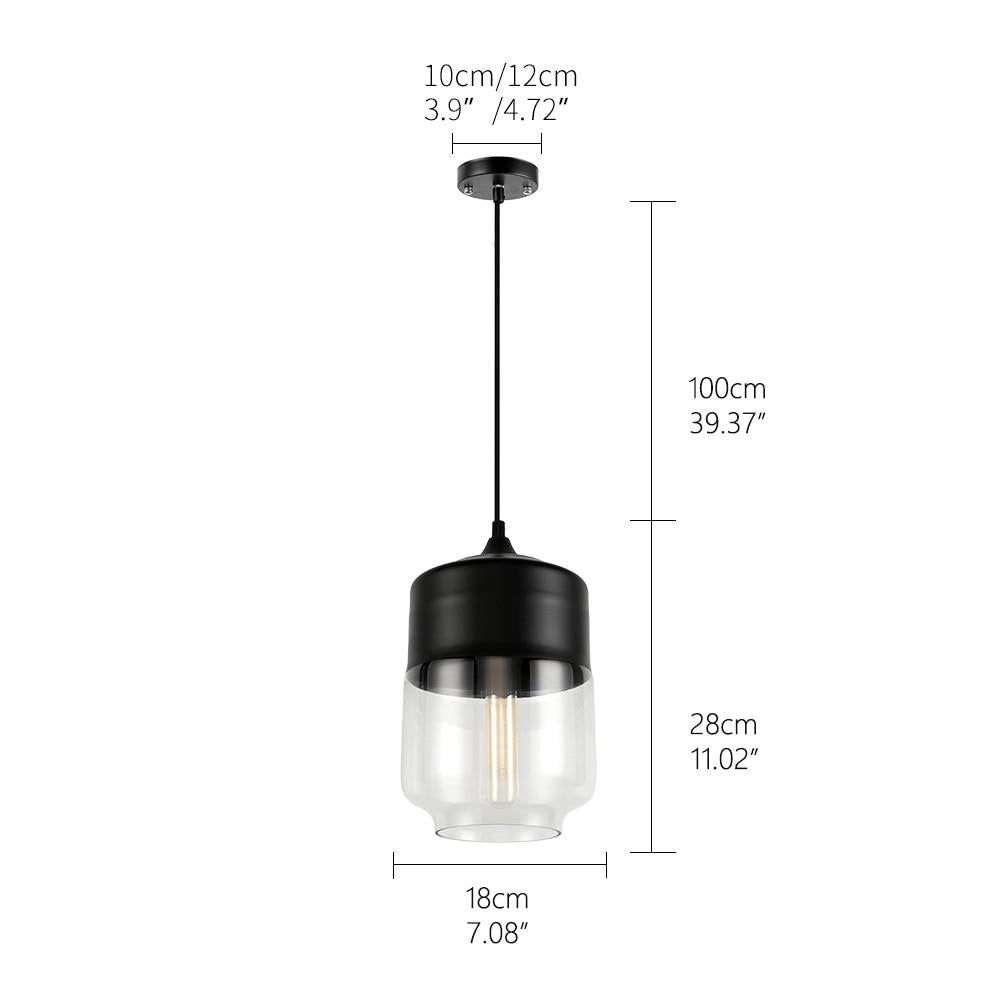 Metallic Glass Hanging Pendant Lamp