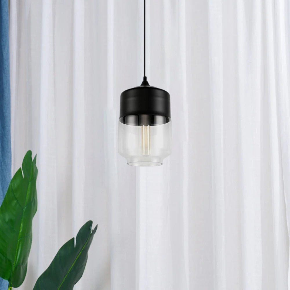 Metallic Glass Hanging Pendant Lamp