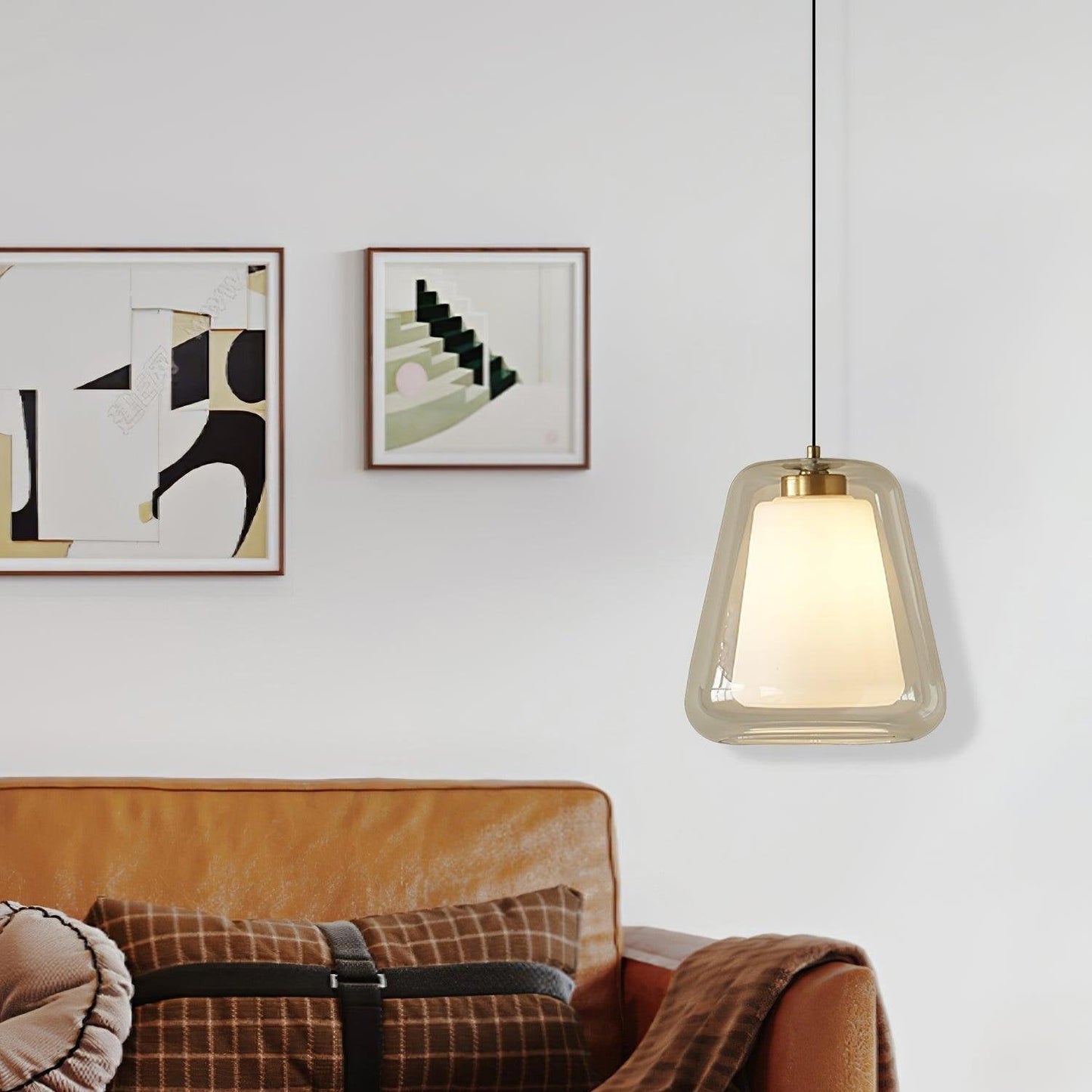 Modern Dual Glass Hanging Light