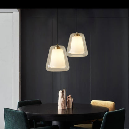 Modern Dual Glass Hanging Light