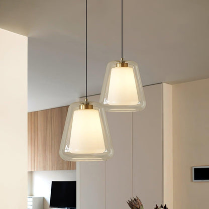 Modern Dual Glass Hanging Light