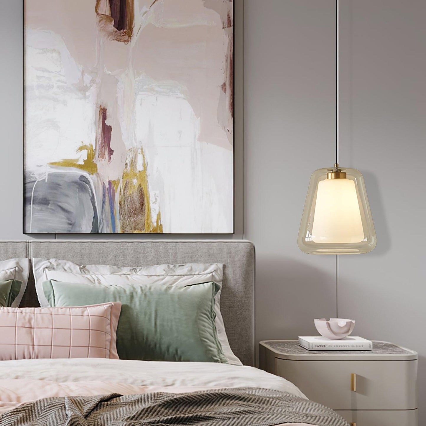 Modern Dual Glass Hanging Light