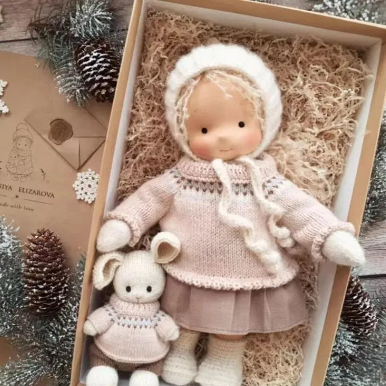 Luna | Waldorf Handmade Plush Doll – Soft Cotton Toy with Fabric Box | Cute & Cozy | For Children’s Birthday & Daily Imaginative Play 15