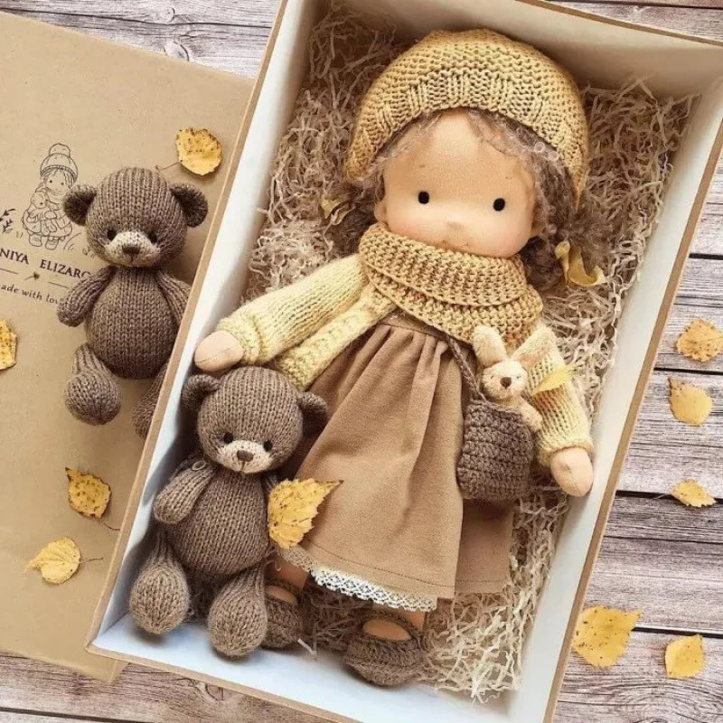 Luna | Waldorf Handmade Plush Doll – Soft Cotton Toy with Fabric Box | Cute & Cozy | For Children’s Birthday & Daily Imaginative Play 22
