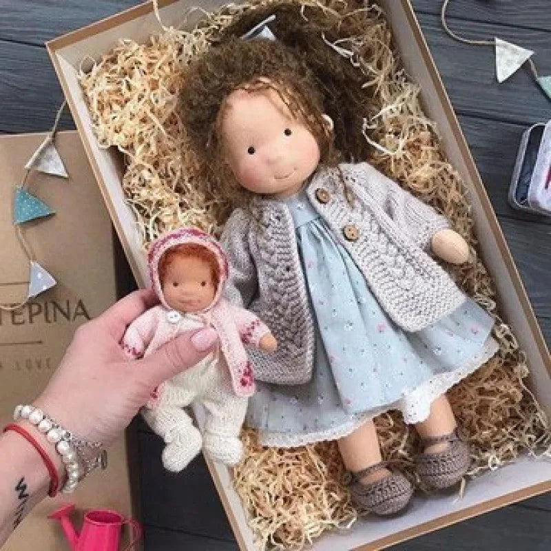 Luna | Waldorf Handmade Plush Doll – Soft Cotton Toy with Fabric Box | Cute & Cozy | For Children’s Birthday & Daily Imaginative Play 28