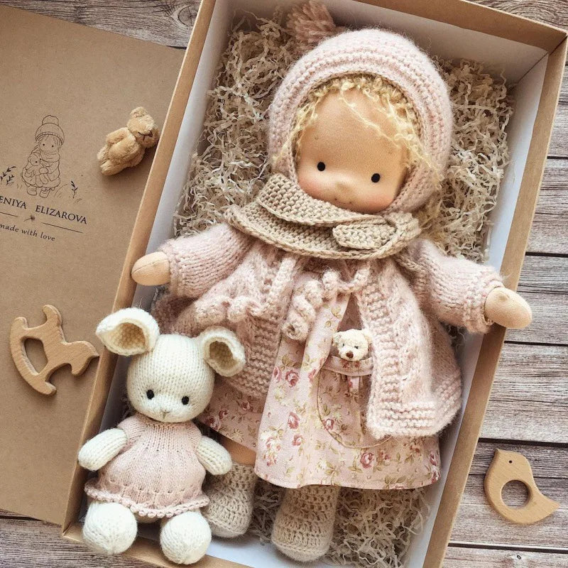 Luna | Waldorf Handmade Plush Doll – Soft Cotton Toy with Fabric Box | Cute & Cozy | For Children’s Birthday & Daily Imaginative Play 5