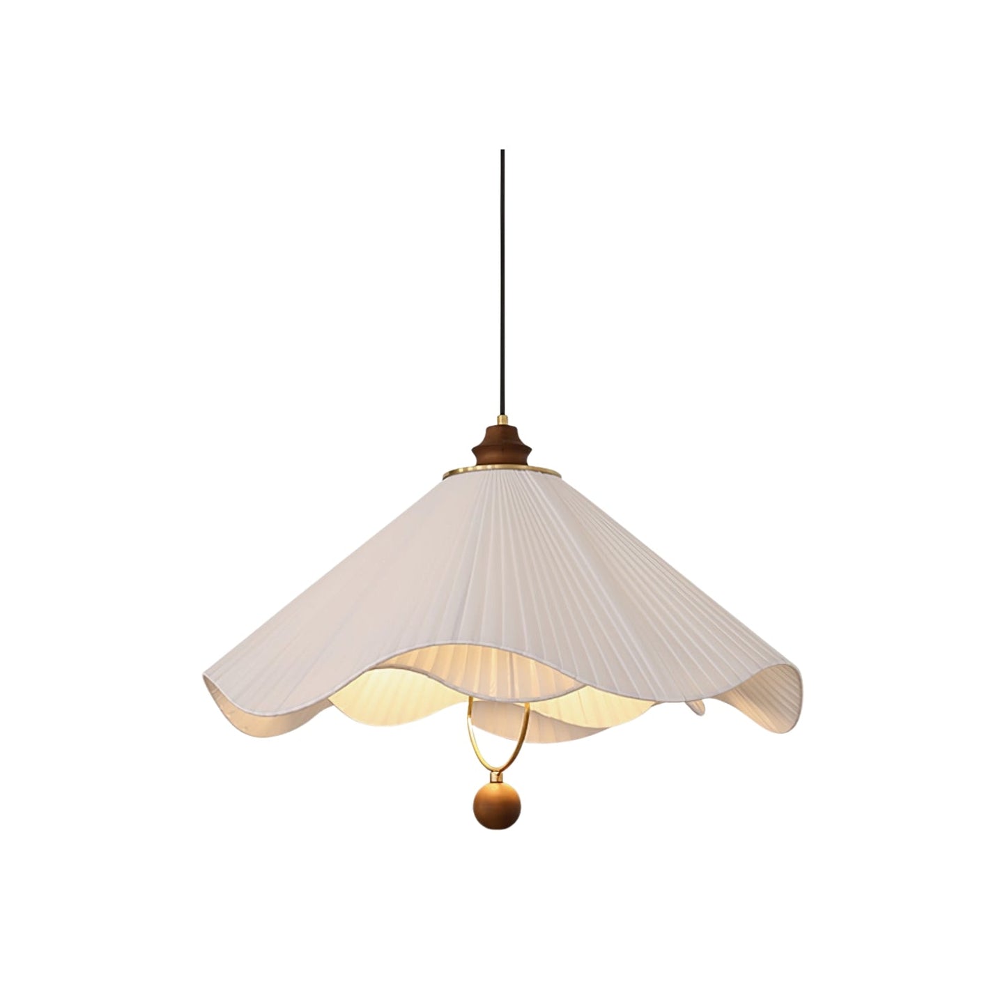 Lunara | Elegant Modern Fabric and Wood Kitchen Pendant Lighting 1