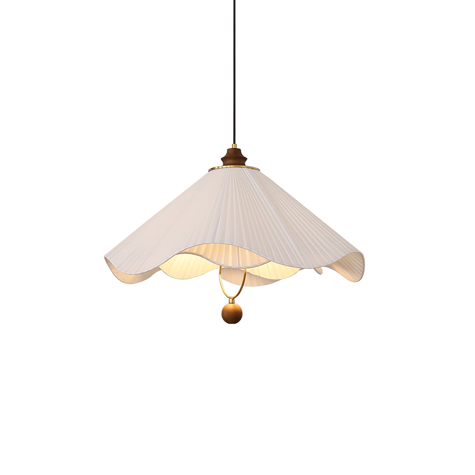 Lunara | Elegant Modern Fabric and Wood Kitchen Pendant Lighting 10