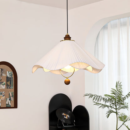 Lunara | Elegant Modern Fabric and Wood Kitchen Pendant Lighting 6