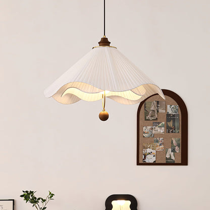 Lunara | Elegant Modern Fabric and Wood Kitchen Pendant Lighting 7