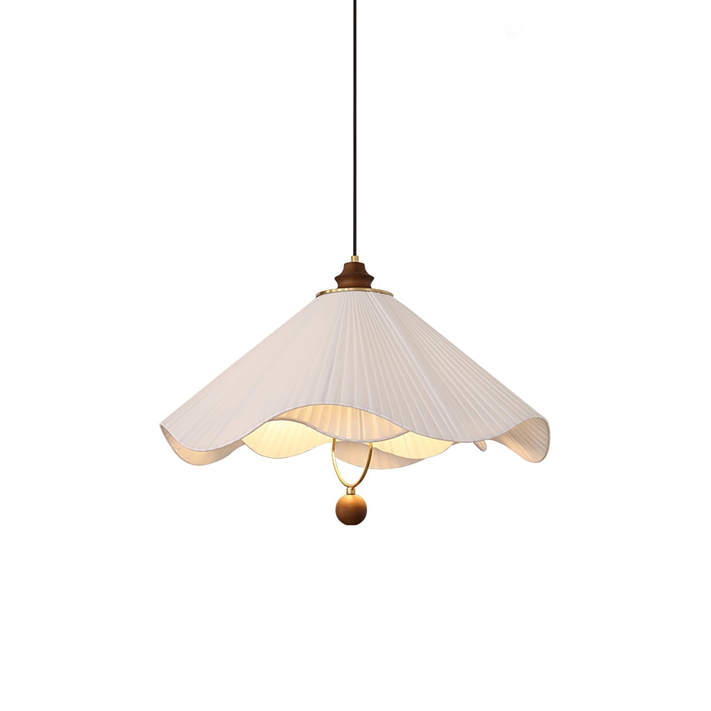Lunara | Elegant Modern Fabric and Wood Kitchen Pendant Lighting 9