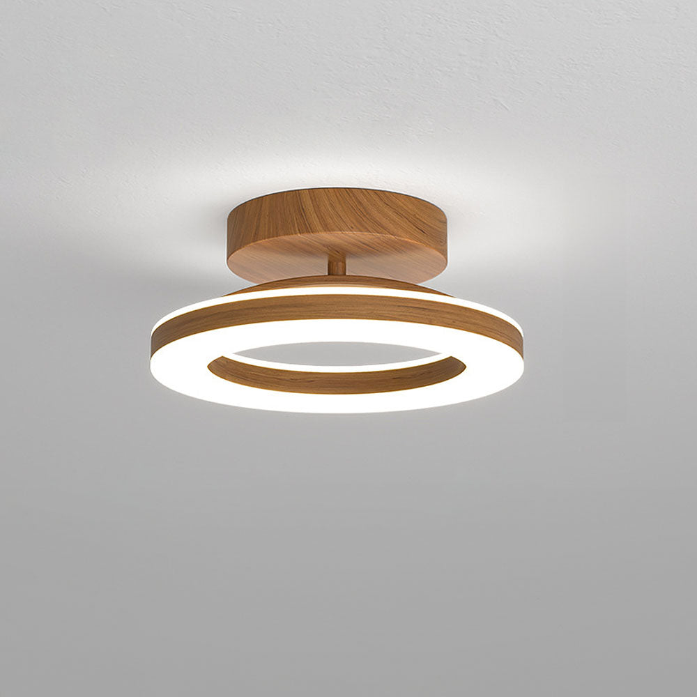 Classic Round Wooden Ceiling Light - Lusomart
