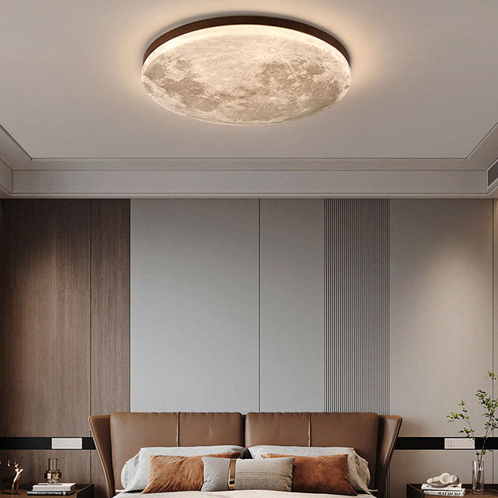Lunara | Elegant Soothing Moon Design Flush Mount Ceiling Light Fixture 11