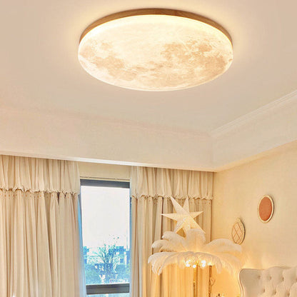 Lunara | Elegant Soothing Moon Design Flush Mount Ceiling Light Fixture 13