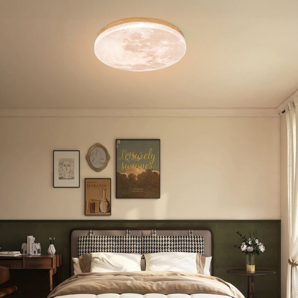 Lunara | Elegant Soothing Moon Design Flush Mount Ceiling Light Fixture 4