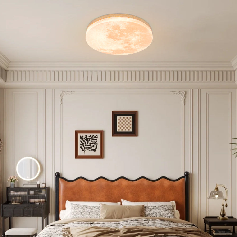 Lunara | Elegant Soothing Moon Design Flush Mount Ceiling Light Fixture 5