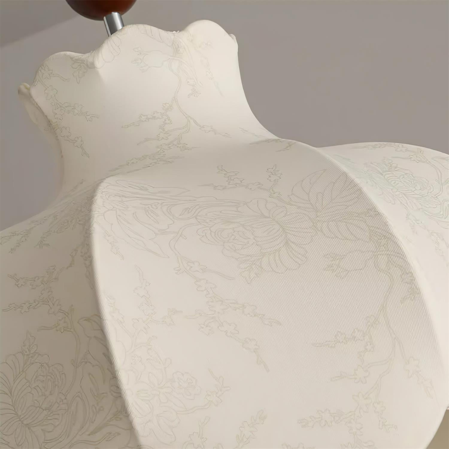 Lunara | Elegant Vintage Fabric Kitchen Pendant Lighting with Wooden Beads 4