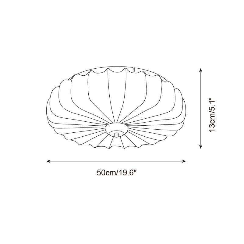 Lunara | Elegant Walnut Wood LED Ceiling Light Fixture with Fabric Shade 3