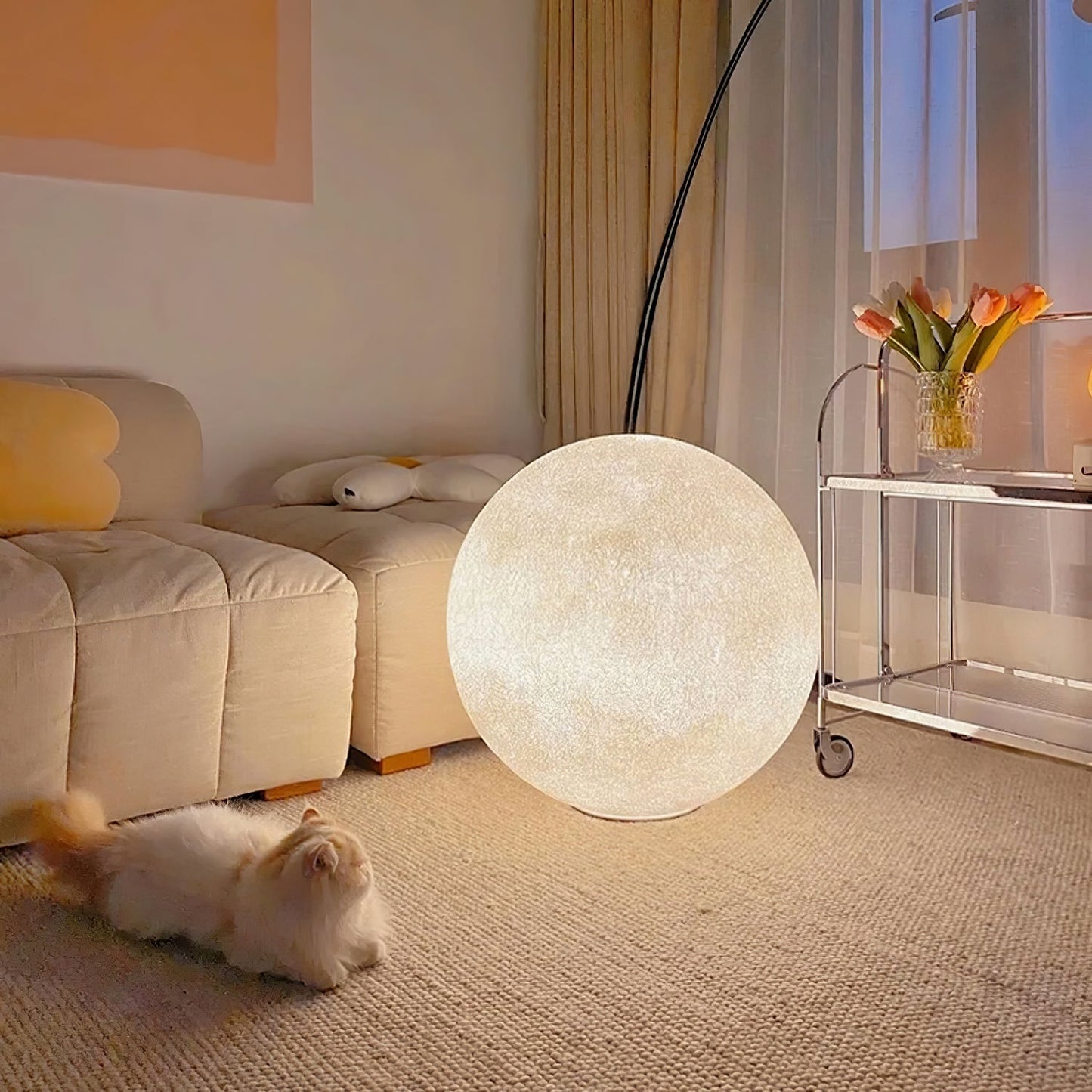 Lunara | Enchanting LED Moon Shape Floor Lamp for Ambient Lighting 6