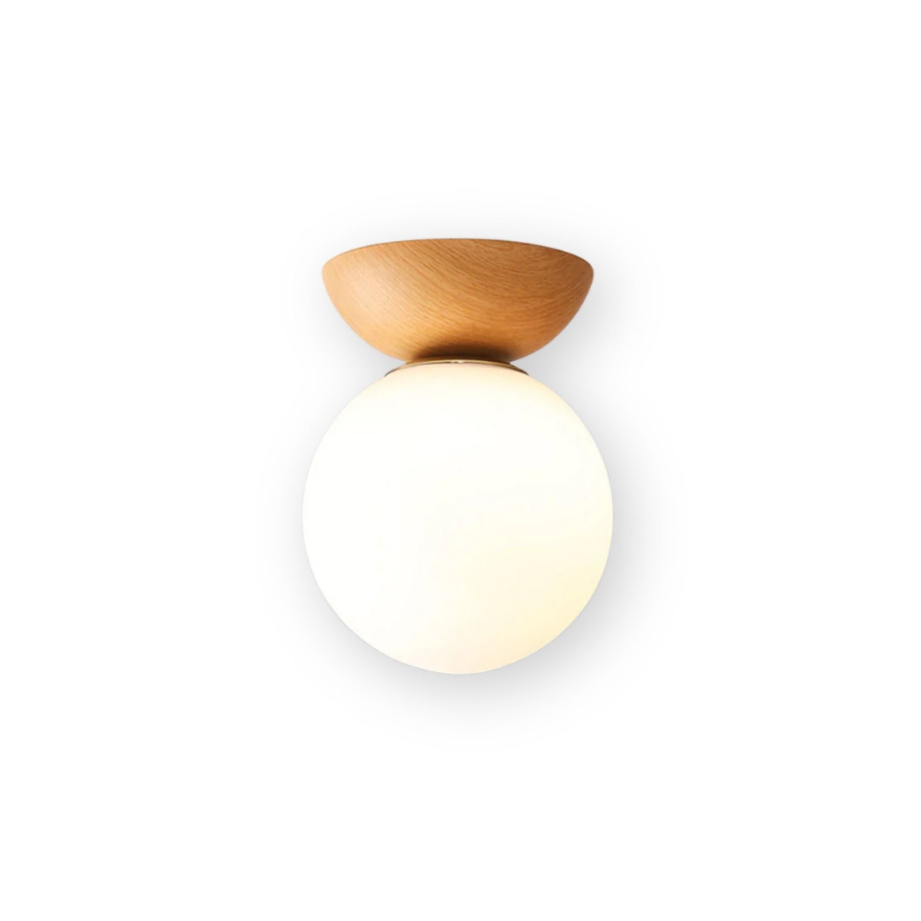 Lunara | Modern Elegant Flush Mount Ceiling Light with Wooden Accent 1
