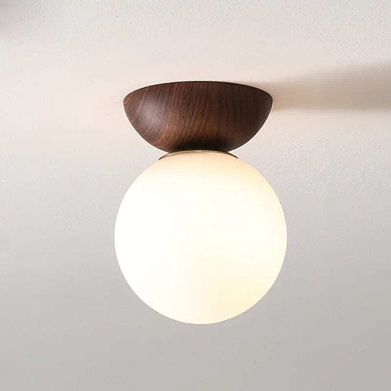 Lunara | Modern Elegant Flush Mount Ceiling Light with Wooden Accent 7