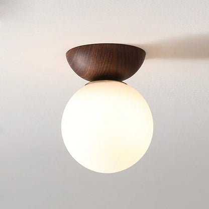 Lunara | Modern Elegant Flush Mount Ceiling Light with Wooden Accent 7