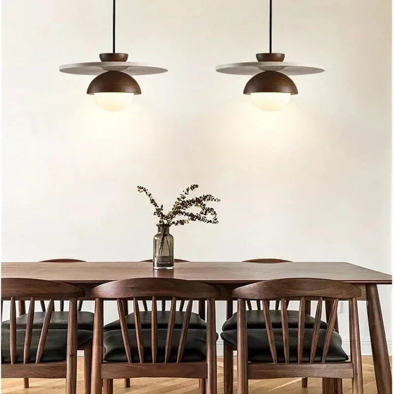 Simple Wooden Hanging Light Fixture