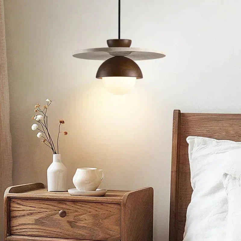 Simple Wooden Hanging Light Fixture