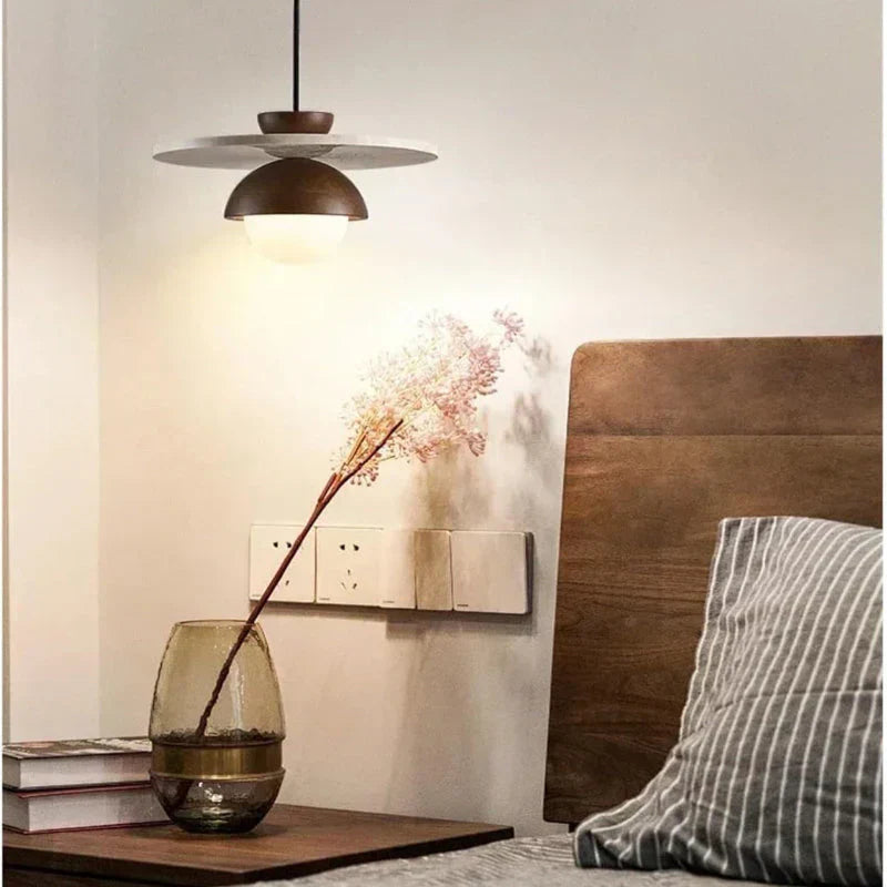 Simple Wooden Hanging Light Fixture
