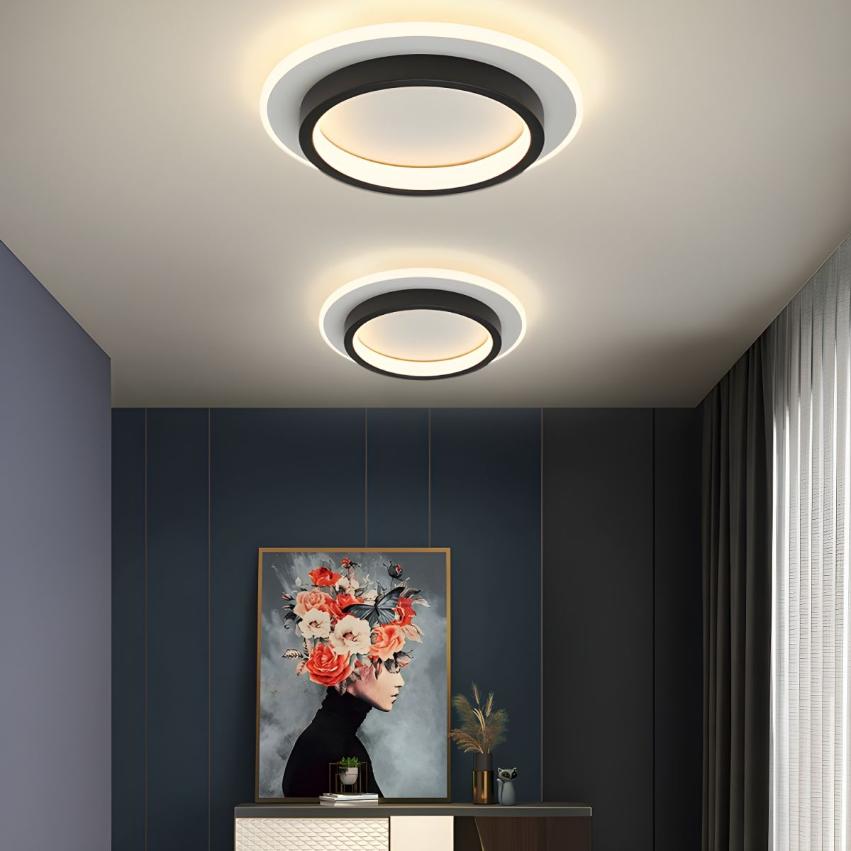 Lunara | Sleek Modern Round LED Ceiling Lamp for Cozy Interiors 8