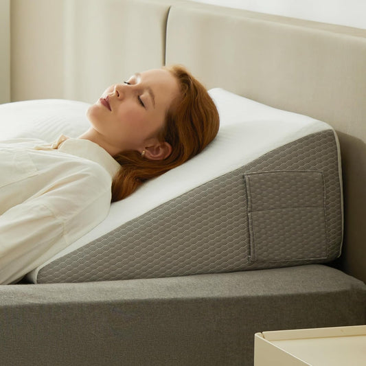 Supportive Foam Wedge Pillow for Back Pain Relief - Lusomart