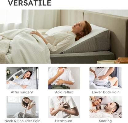 Lunaria | Comfortable Gel Memory Foam Wedge Pillow for Acid Reflux Relief 3