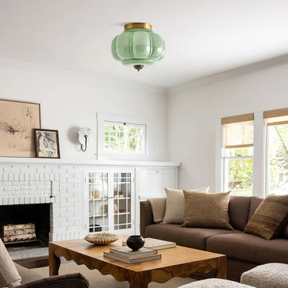 Lunaria | Elegant Sculptural Glass Flush Mount Ceiling Light Fixture 4