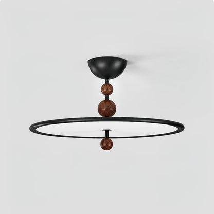 Sleek Modern Black LED Ceiling Light - Lusomart