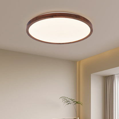Lunaris | Elegant Modern Walnut Wood LED Ceiling Light Fixture 10