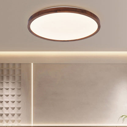 Lunaris | Elegant Modern Walnut Wood LED Ceiling Light Fixture 11