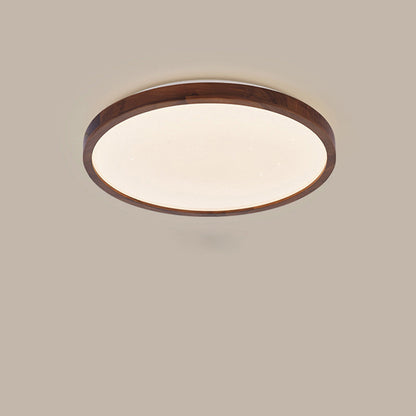Lunaris | Elegant Modern Walnut Wood LED Ceiling Light Fixture 9