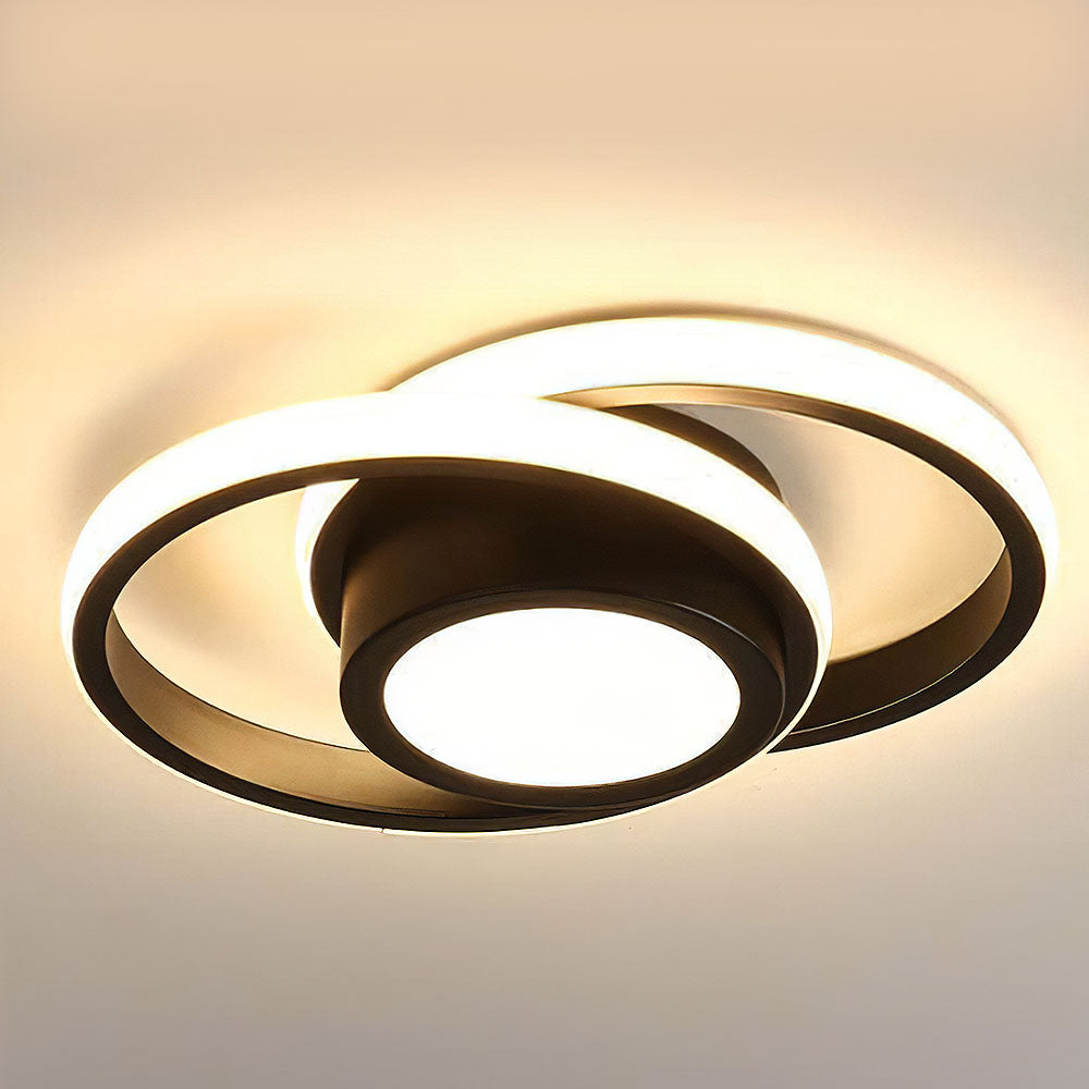 Stylish Double Ring LED Ceiling Light Fixture - Lusomart