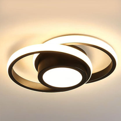 Stylish Double Ring LED Ceiling Light Fixture - Lusomart