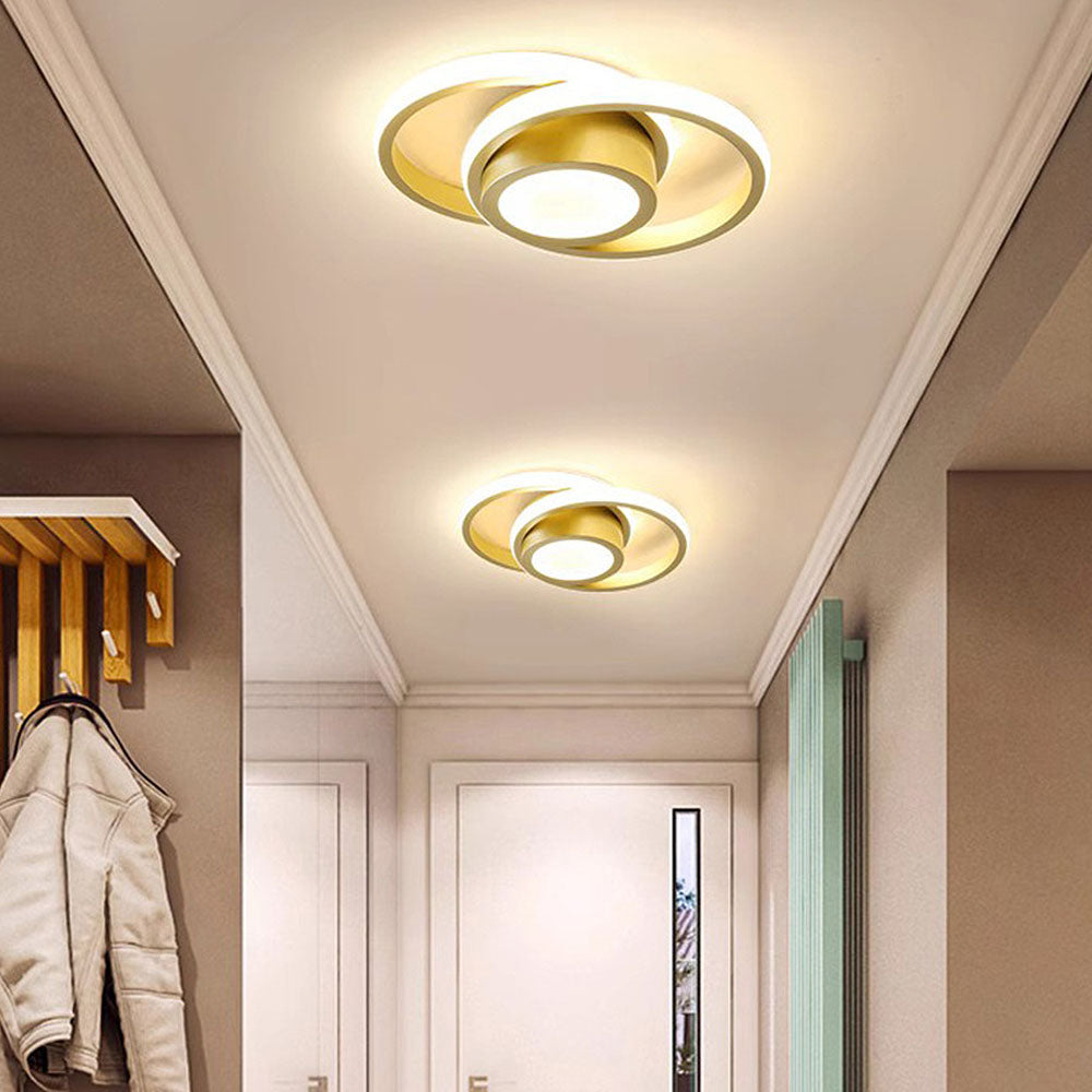 Lunaris | Modern Elegant Double Ring LED Ceiling Lamp 15