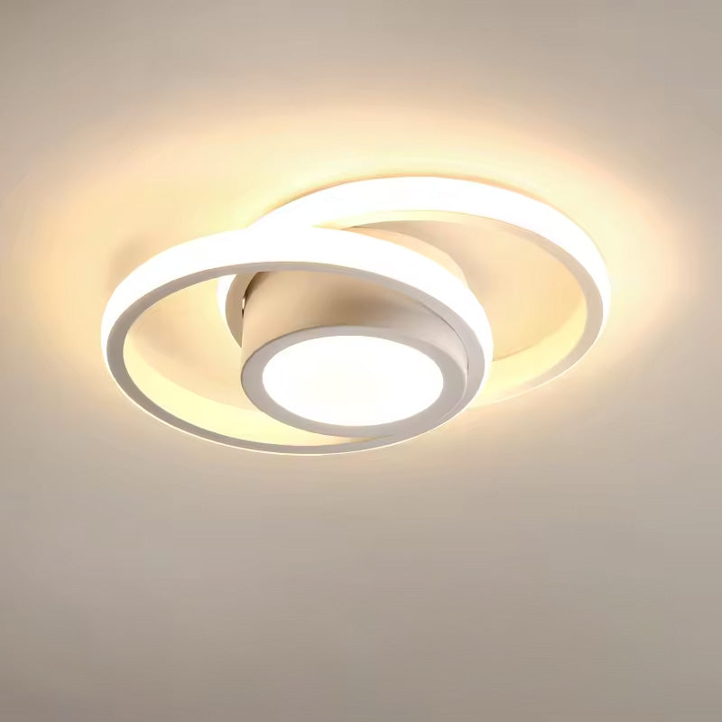 Lunaris | Modern Elegant Double Ring LED Ceiling Lamp 7