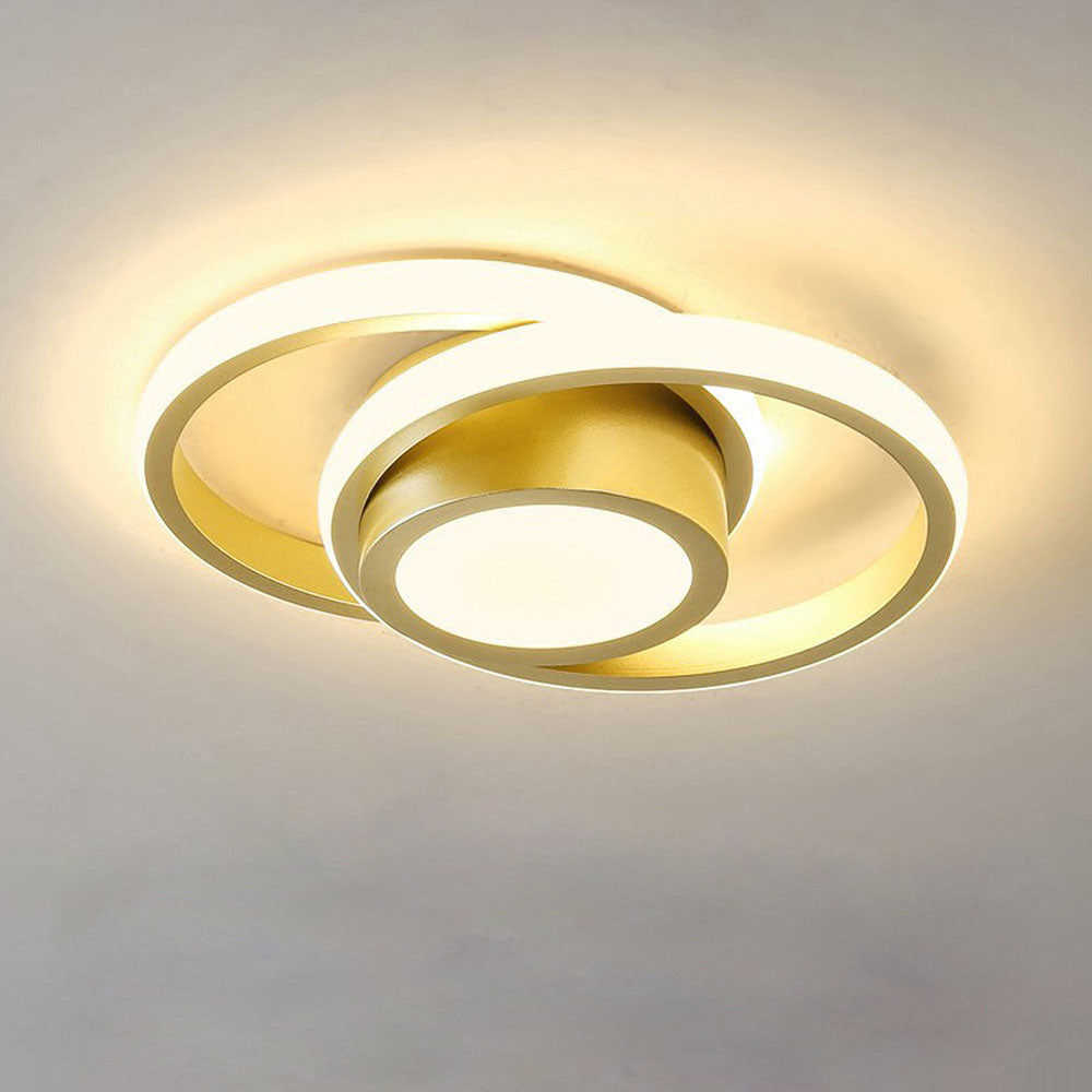 Lunaris | Modern Elegant Double Ring LED Ceiling Lamp 8