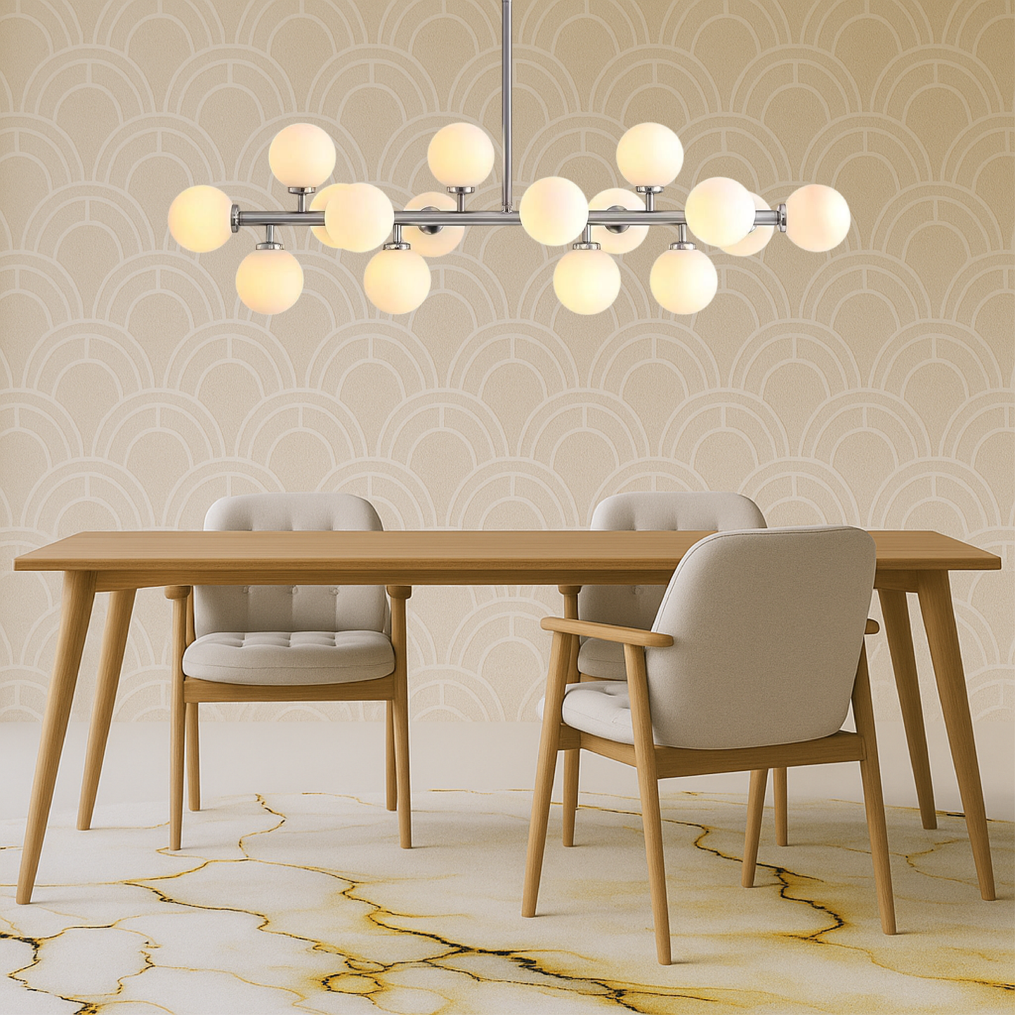 Stunning 16-Piece Pendant Light Fixture for Big Kitchens - Lusomart