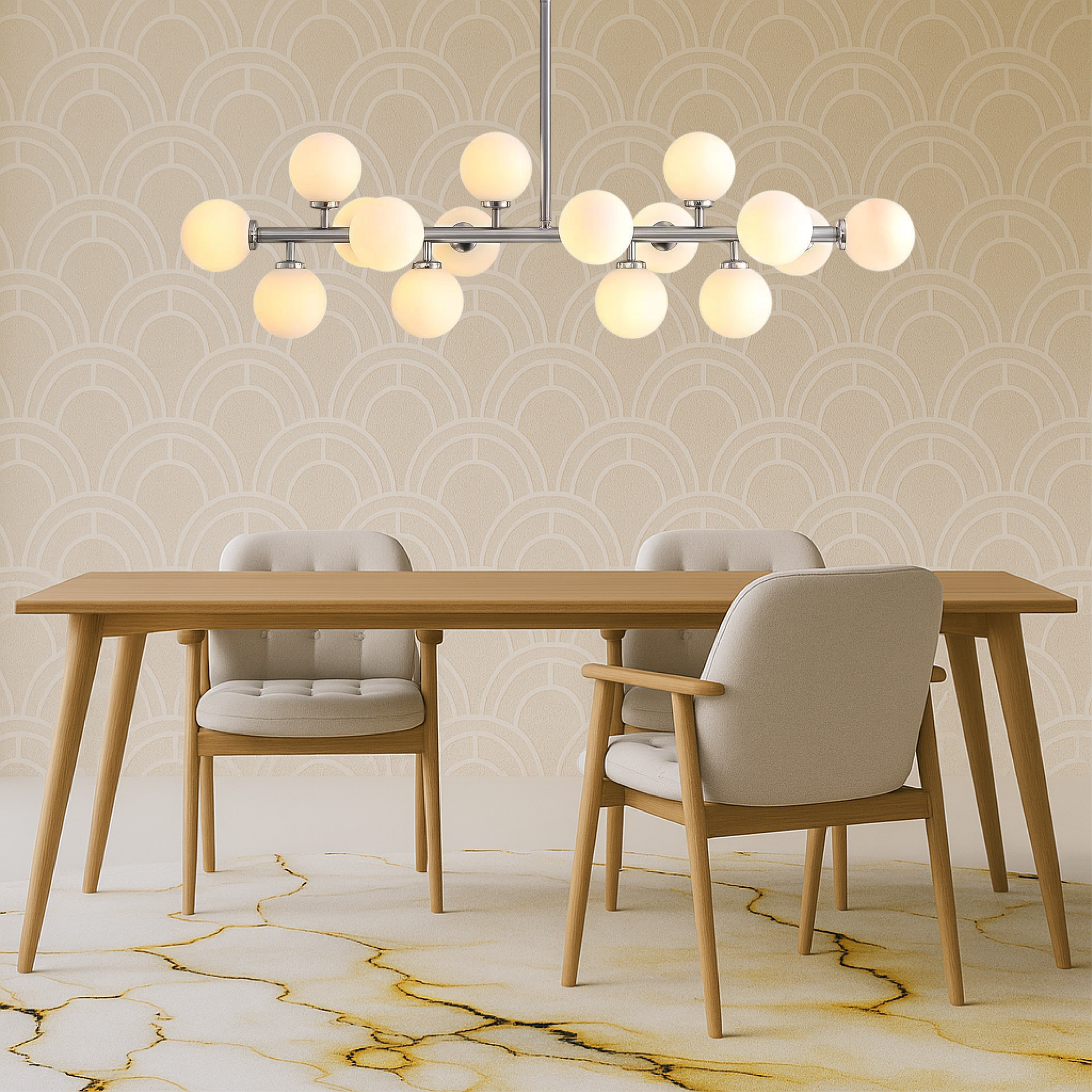 Stunning 16-Piece Pendant Light Fixture for Big Kitchens - Lusomart