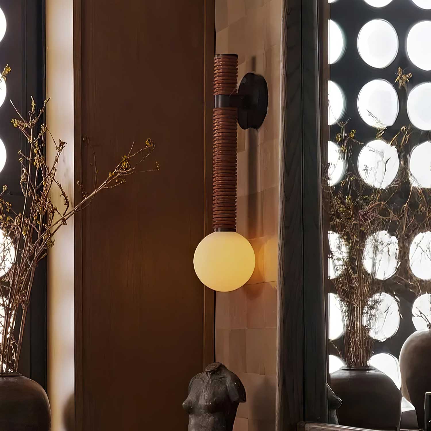 Lusestro | Elegant Modern Leather and Glass Wall Sconce Lighting 9