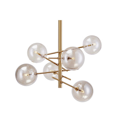 Luxury Glass Globe Brass Ceiling Light Fixture - Lusomart